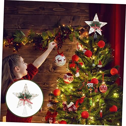 Sewacc עץ חג המולד עליון כוכב קישוטי כוכב עץ חג טופר מסיבת חג עץ עץ תאורה מעלה עץ כוכב טופר פנטגרם עץ טופר כוכב TEETOP Decor Tree Topper קישוט ברק