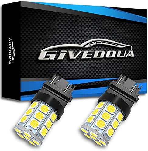 Givedoua 3157 נורת LED Super Bright 3156 3156A 3056 3057 4057 3157 4157 T25 נורת LED לפנסי בלם, אורות הפוך בגיבוי, אורות זנב, 12 וולט לבן, חבילה של 2 יחידות