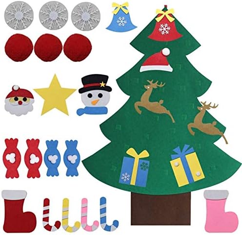 עץ חג המולד של DIY, עץ חג המולד מלא מלאכותי, קישוטים תלויים קישוטים לחג המולד למתנות לשנה החדשה צעצועים לילדים