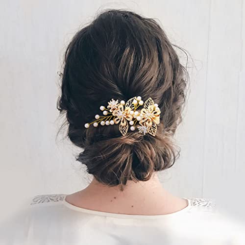 חתונה כיסוי ראש זהב כלה שיער סילפס פרל הכלה שיער אביזרי עבור נשים ובנות
