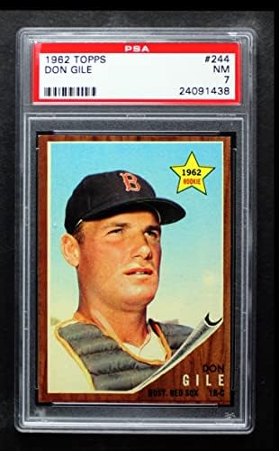 1962 Topps 244 דון ג'יל בוסטון רד סוקס PSA PSA 7.00 Red Sox