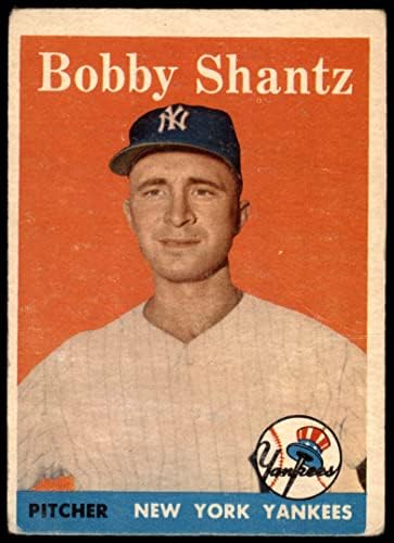 1958 Topps 419 BOBBY SHANTZ NEW YERKEYSETS DEAN CARDS 2 - Yankees Good