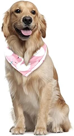 כלב בנדנה - 2 חבילות חיית מחמד אידיאלית, צעיף צוואר יומי של צוואר לחתולי כלבים קטנים עד גדולים, צווארון חתול מרובע צווארון ברבור ורוד