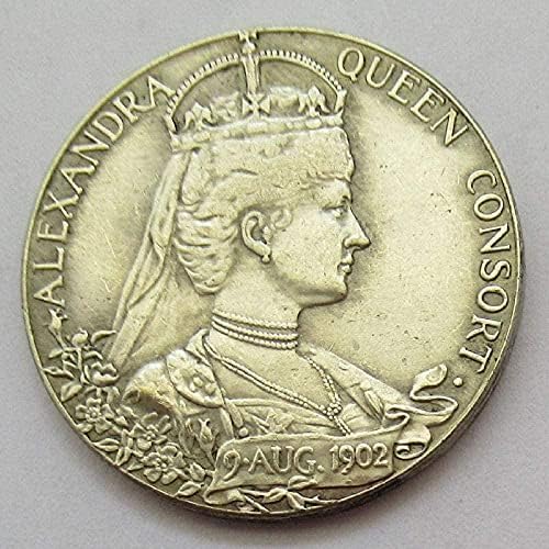מדליה בריטית 1902 מטבעות זיכרון עותק זר