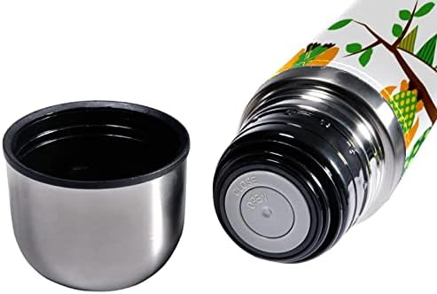 SDFSDFSD 17 גרם ואקום מבודד נירוסטה בקבוק מים ספורט קפה ספל ספל ספל עור אמיתי עטוף BPA בחינם, ינשוף נושא סנט פטריק.