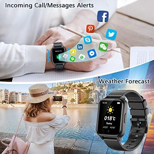שעון חכם לטלפונים אנדרואיד 1.69 מסך מגע שעונים חכמים עבור נשים גברים Nemheng Smartwatch שעוני כושר עם צג דופק גשש שינה גשש קלוריות פילומטר ספורט פעילות כושר גשש כושר