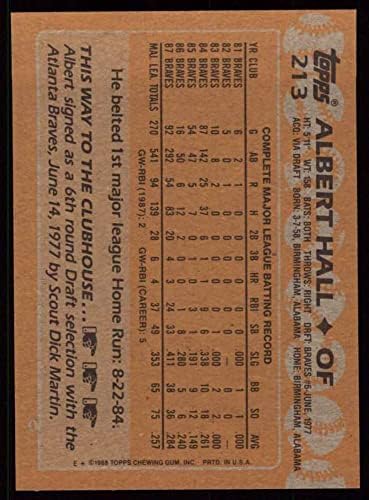 1988 Topps 213 Albert Hall Atlanta Braves NM/MT Braves
