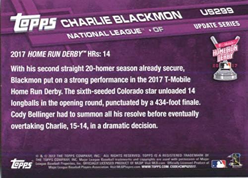 סדרת עדכון 2017 US299 CHARLIE BLACKMON COLORADO ROCKIES BASEBALL HOME DERBY כרטיס