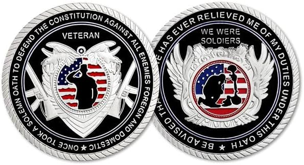 מטבע אתגר צבאי מתנה ותיקי ארצות הברית מתנה להנצחה עם 5 מטבעות, אדום