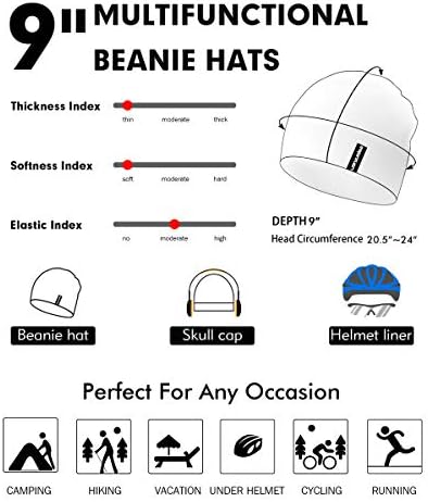 אמפיריליון 9& 34; רב תכליתי קל משקל בימס כובעי להתאמה, ריצה גולגולת כובע קסדת אוניית שינה כובעי עבור גברים נשים