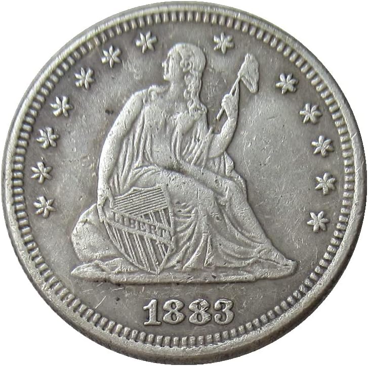ארהב 25 סנט דגל 1883 מטבע זיכרון מעופף מצופה כסף