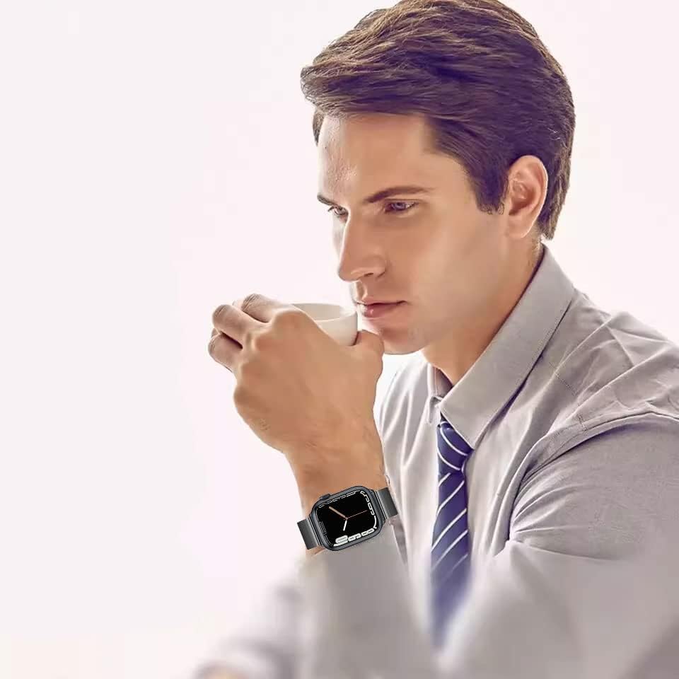 עבור Apple Watch Ultra 49 ממ אלסטי נמתח ספורט פס שעון תואם עם Apple Watch 42 ממ 44 ממ 45 ממ אלסטיות נירוסטה מתכת 38 ממ 40 ממ 41 ממ צמיד לסדרת IWatch 8 7 6 5 4 SE Ultra