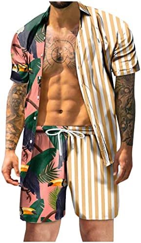 חליפות גברים גדול וגבוה גברים קיץ אופנה פנאי הוואי חוף הים חג החוף דיגיטלי 3 הדפסה קצרה