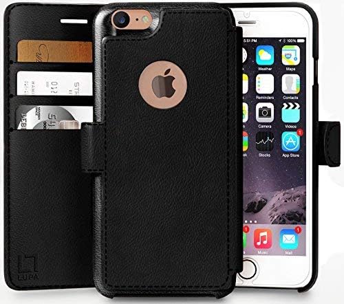 מארז ארנק של Lupa iPhone 7 - מארז פליפ של אייפון 7 קלים 7 עם מחזיק כרטיסי אשראי - מארז ארנק של אייפון 7 לנשים וגברים - עור פו i טלפון 7 מארכי ארנק - חום דארק