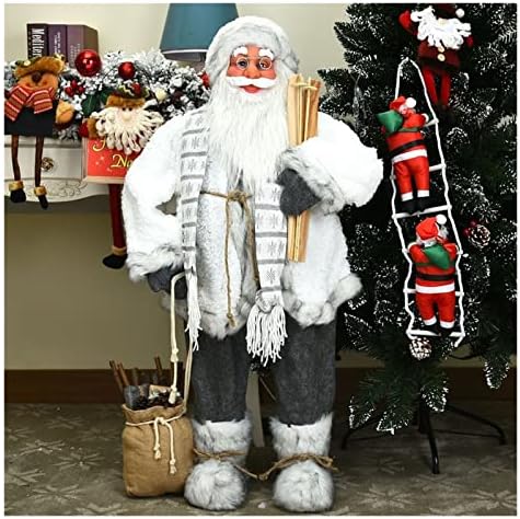 קישוטי חג המולד של Pifude Santa Claus בובת 90 סמ לחג המולד קישוט לילדים ילדים שנה חדשה צעצועים ציוד למסיבת מתנה