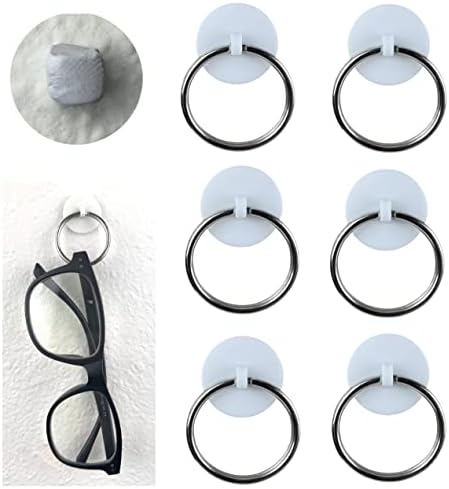 Sticknhang 6-pak דביק דביק נזקים משקפי שמש נטול נזקים קולב מחזיק זכוכית לכל קיר או משטח קשה