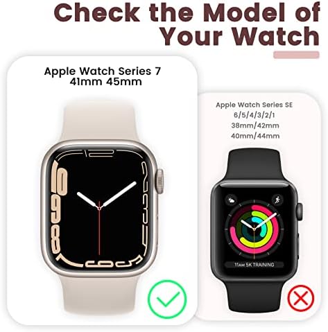 Goton Bling Case תואם ל- Apple Watch Case Series 7 41 ממ, Diamonds Pc Pc Protector Protector Popper עם אביזרי סרטי זכוכית מחוסמים לנשים Girl