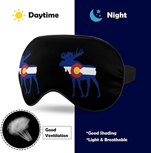 דגל קולורדו מסכת עיניים איילים לשינה עם כיסוי עיניים עם שינה עם רצועה מתכווננת לגברים נשים נוסעות יוגה תנומה