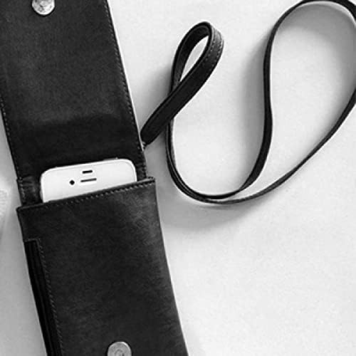 צמה ארוכה גואטמלה מצוירת ארנק טלפון ארנק תליה כיס נייד כיס שחור