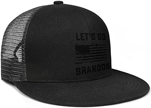 ברנדון נהג משאית כובעי גברים נשים חידוש שטוח ברים רשת נהג משאית כובע מתכוונן הצייד כובע