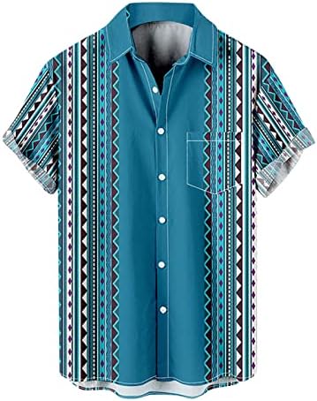 Zddo Mens Mens חולצות הוואי מזדמנים כפתור למטה שרוול קצר הוואי הדפס פרחוני טרופי עליון כושר נינוח חולצת אלוהה