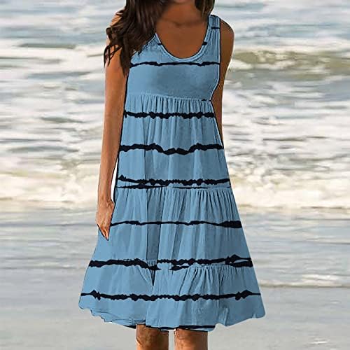 שמלות קיץ לנשים מקרית חוף, נשים חמוד קיץ שמלות חוף מקרית שמלה קיצית זורם רופף מתאים שמלות