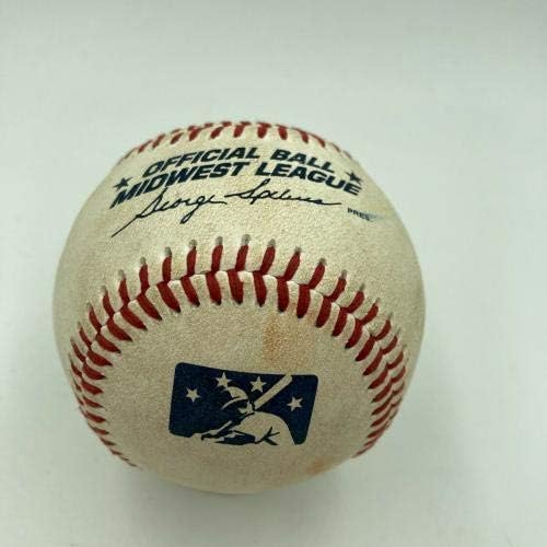 משחק חתום של Corey Seager השתמש בשימוש בפועל בייסבול ריצה ביתית 3-27-13 PSA DNA COA-משחק MLB משומש בייסבול