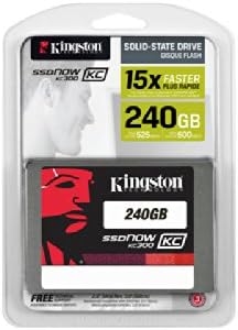 קינגסטון דיגיטלי 240 GB SSDNOW KC300 SATA 3 כונן מצב מוצק בגודל 2.5 אינץ 'עם מתאם SKC300S37A/240G