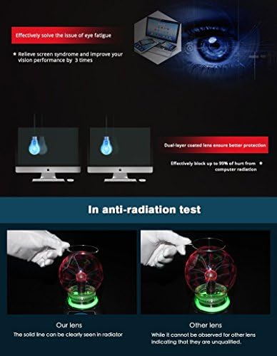 בייסון מחשב משקפיים אנטי כחול אור נגד בוהק נגד עייפות מחשב / טלוויזיה אלקטרומגנטית קרינה הגנה