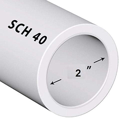 צינור PVC SCH40 2 אינץ 'אורך מותאם אישית לבן