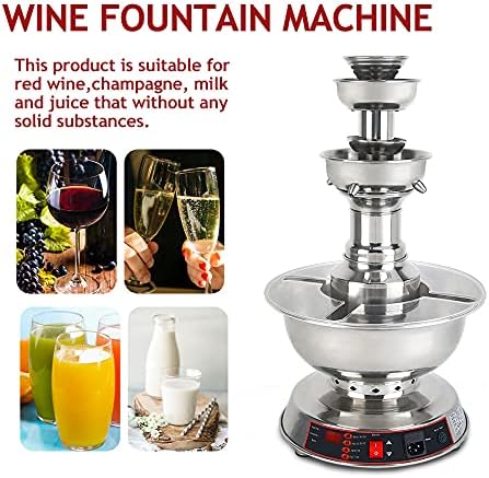 מכונת מזרקת יין אדומה של 3 שכבות, 0 ~ 100 ℃ מיץ כוונון ומזרקת יין, מתקן יין 3.5L לחתונה, CE/FCC