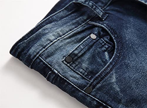 מכנסי ג'ינס מחודדים של גברים נקרעים לגברים חורי ברך היפ הופ ג'ינס מכנסי עיפרון רזה הרס