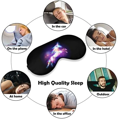מסיכת עיניים חד קרן פנטזיה עם רצועה מתכווננת לגברים ונשים לילה שינה מנמנם