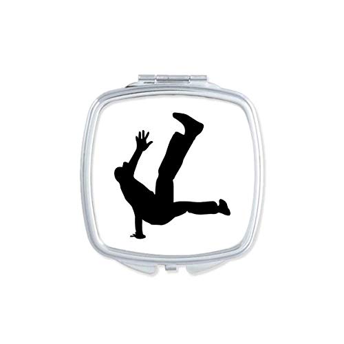 קפיצות רקדנית ספורט היפ הופ מראה נייד קומפקטי כיס איפור כפול צדדי זכוכית