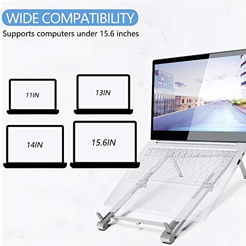 עמדת גלי קופסאות ותואמת תואם לכרטיסיית Acer Chromebook 510 - עמדת אלומיניום כיס 3 ב -1, נייד, עמדת צפייה מרובה זווית עבור Acer Chromebook Tab 510 - מכסף מתכתי