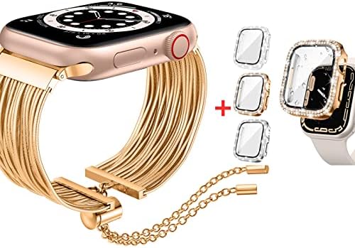 Tensea for Apple Watch SE 2022 & 6 5 4 44 ממ, נירוסטה Iwatch Band Bracele