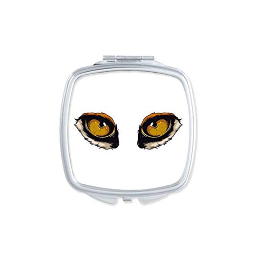 קריקטורה בעלי החיים שועל עין קישוט מראה נייד קומפקטי כיס איפור כפול צדדי זכוכית