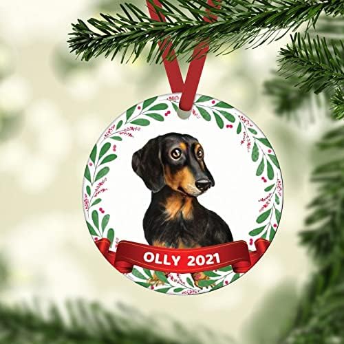 תחש כלב ראשון חג המולד קישוט 2021 תחש אישית שם קרמיקה חג המולד קישוט עץ חג המולד קישוט חג המולד קישוטי חג בית תפאורה חורף תליון חג המולד מתנה
