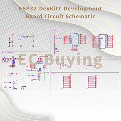 EC קונה ESP32-DEVKITC לוח פיתוח מועצת פיתוח ESP32 מצויד במודול WROOM-32U משולב WIFI Bluetooth מודול מיקרו-מעבד ממשק SPI I2C I2S מתאים ל- ARDUINO WIFI