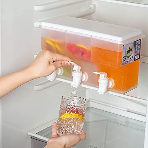 Trema 3 תאים מתקן כד למקרר, מתקן משקאות 3.5L עם 3 דליפות חינם, מתקן מיצים מתקן מים, לשימוש יומיומי של המסיבה
