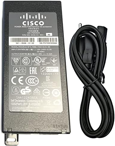 מתאם Upbright 48V AC/DC תואם ל- Cisco TTC5-09 74-115968-01 74-115968-04 CS-Touch10 = Telepresence Touch 10 לוח בקרה FA015LS1-00 CS-POR-INJ 341-100701-01 48VDC CHART CHARGGE