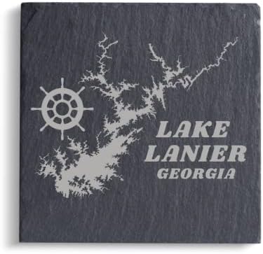 אגם לנייר ג'ורג'יה סט רכבת צפחה של 4 לייזר חרוט, אפור