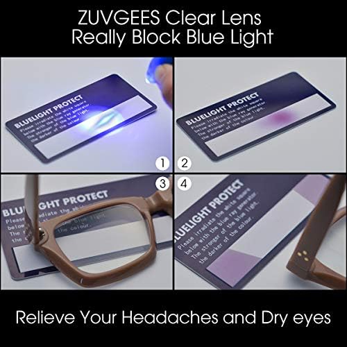 Zuvgees רטרו סגנון כחול חוסם משקפי קריאה מסגרות משקפיים גדולות קוראי עדשה גדולים קוראי מחשב