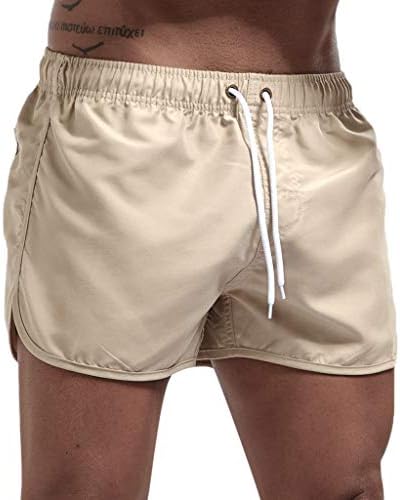 Wenkomg1 Mens מכנסיים קצרים קל משקל טיולים מזדמנים מכנסיים קצרים רצועת המותניים האלסטי