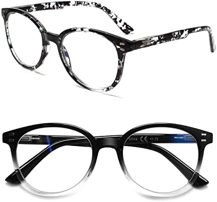 Sigvan 5 חבילות נשים משקפי קריאה כחולים חסימת קפיץ ציר מעיין משקפיים עגולים לנשים