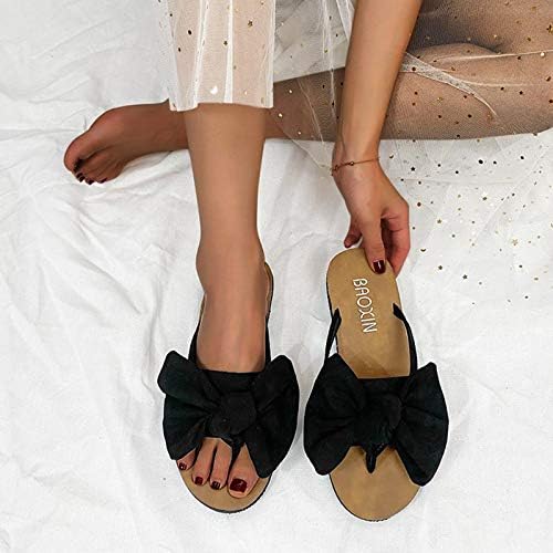 נעלי בית שטוחות אופנה זמש נעלי חוף מזדמנים להעיף בוהן נעלי בית של נשים סנדלי ייבוש מהיר לנשים סנדלי אישה