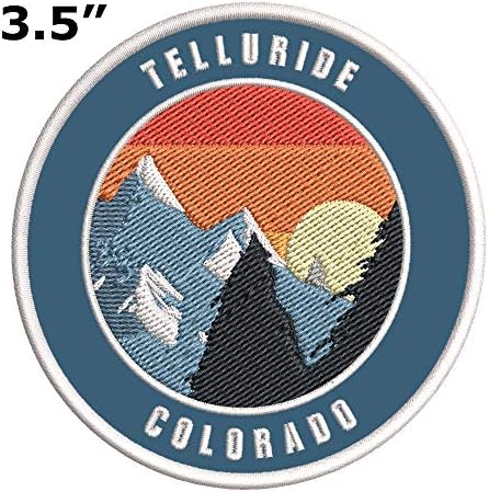 Telluride, Colorado Ski Restort Mountain Mountain Paremium Premium Patch Diy Diy-On או Sew-on Decortative Badge Embleme Semble