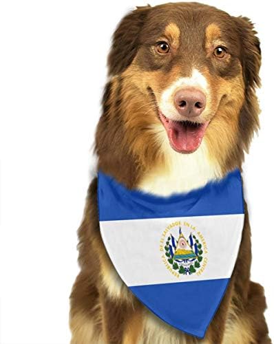 Fengyaojianzhu דגל של אל סלבדור כלב בנדנה צווארון משולש משולש צליפות צעיפים אביזרים אביזרים חתולים לחיות מחמד וגורי תינוקות רוק מגבת