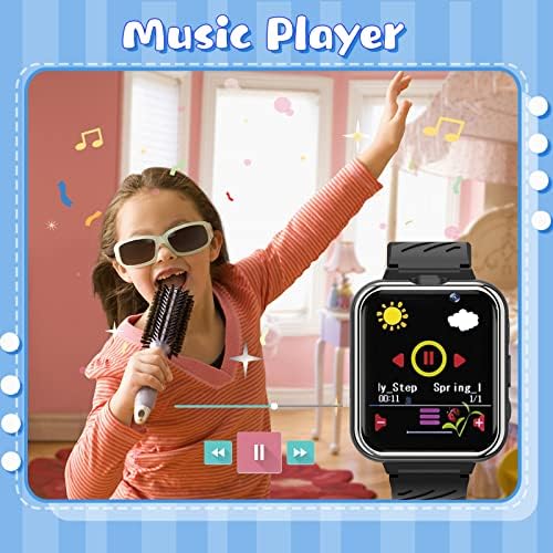 Clleylise Kids Smart Watch בנות בנות, שעון חכם לילדים עם מצלמה כפולה 24 משחקים מוסיקה וידאו מוסיקה מחשבון לוח שנה לוח שנה, מתנה לבנות בנים בגילאי 3-14