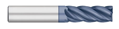 טיטאן טק26497 מוצק קרביד השישי-פרו משתנה מדד סוף מיל, רגיל אורך, 5 חליל, פינת רדיוס, אלקרו מקס מצופה, 1 שוק קוטר, 4 אורך כולל, 2 אורך של לחתוך, 0.030 פינת רדיוס